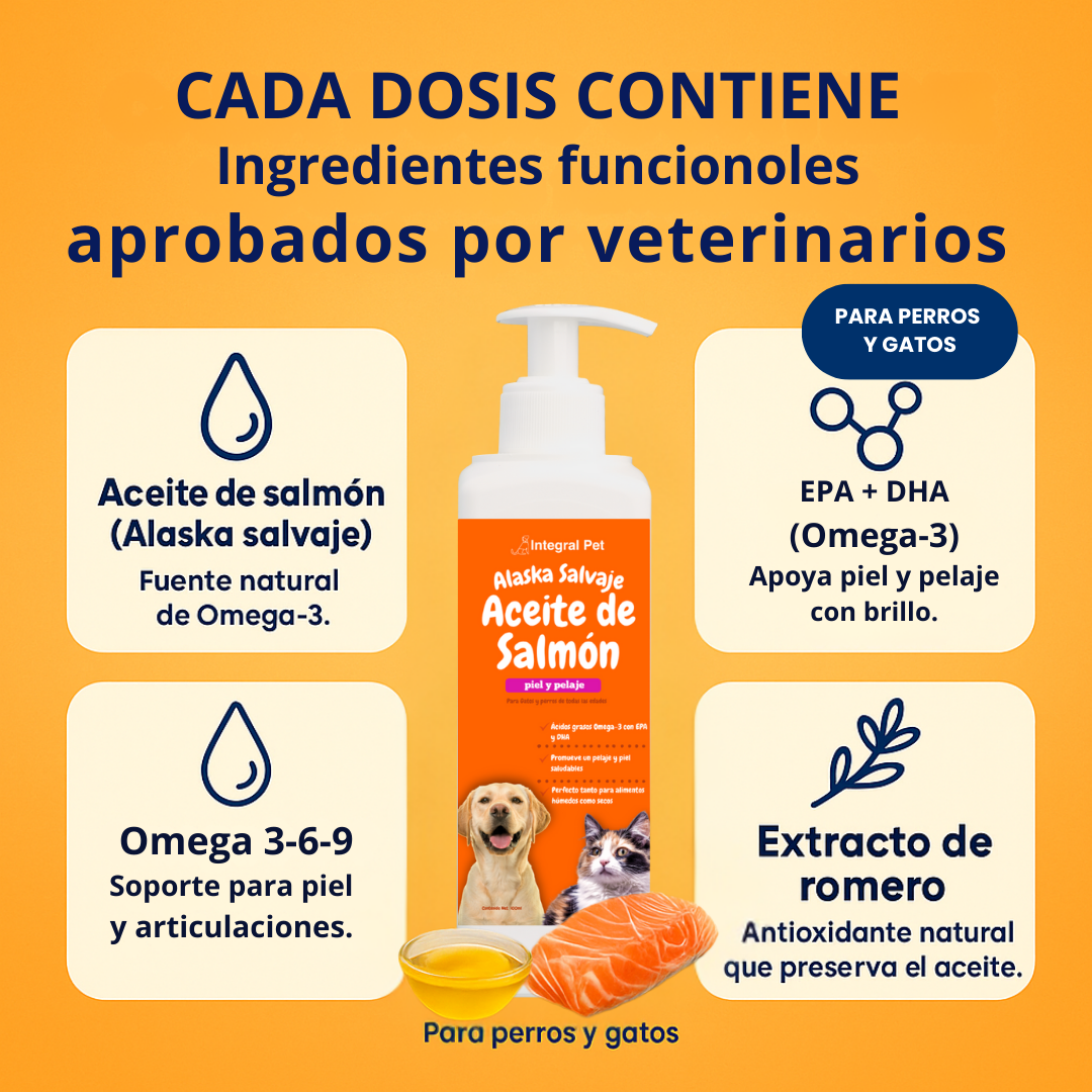 OmegaPet Natural™|  MENOS CAÍDA DE PELO | 100% NATURAL | REGISTRO SANITARIO