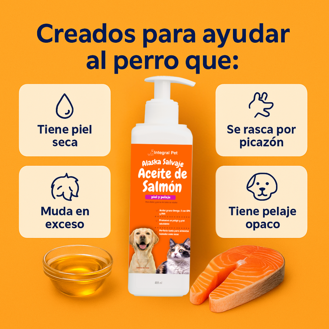 OmegaPet Natural™|  MENOS CAÍDA DE PELO | 100% NATURAL | REGISTRO SANITARIO